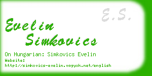 evelin simkovics business card